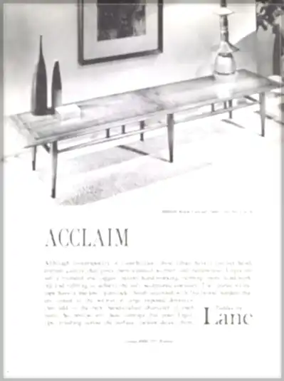 Lane Acclaim catalog page
