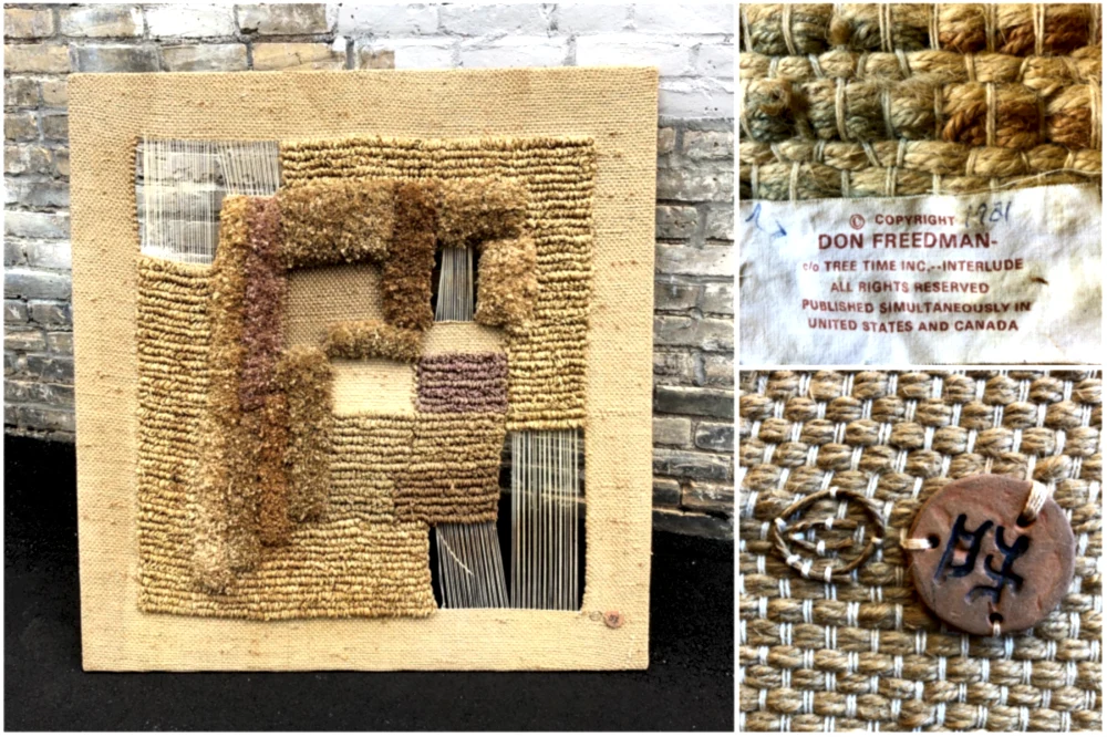 Don Freedman fiber art wall hanging