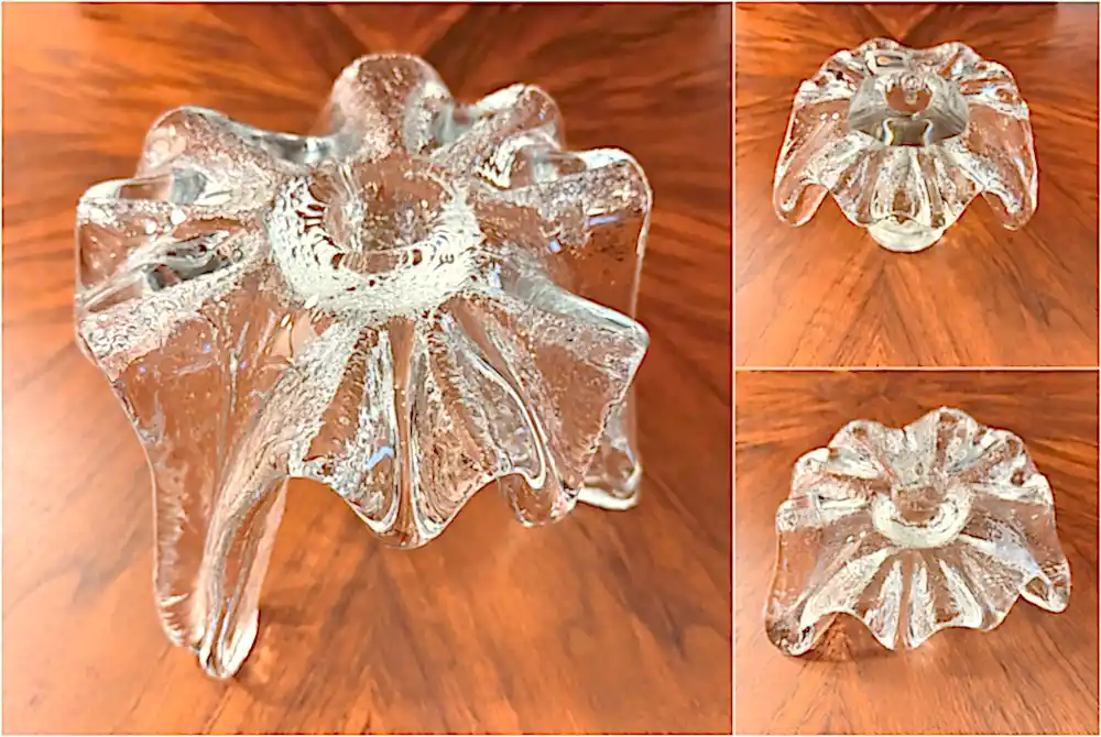 Blenko IceFloe candleholders