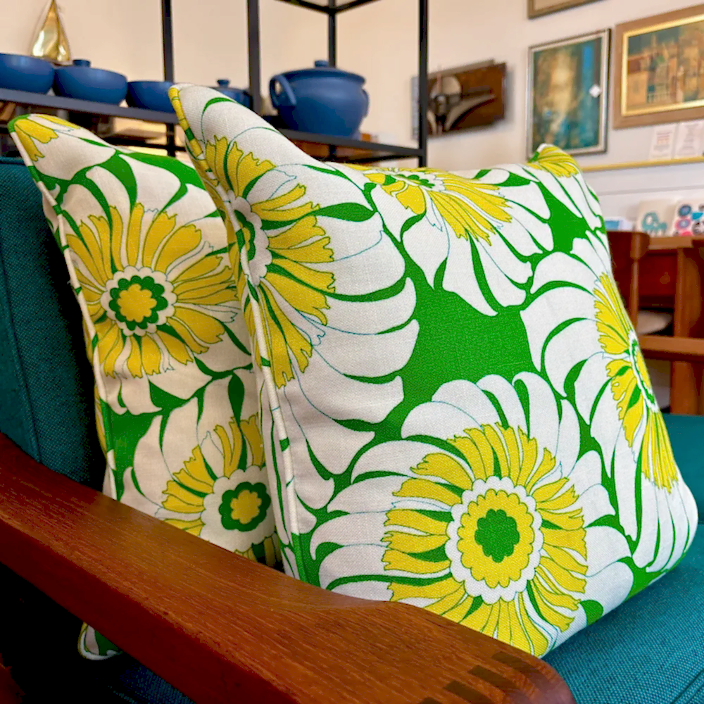 Home decor - custom mid-century fabric accent pillows