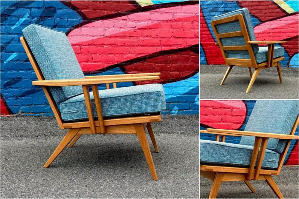 Mid-century style easy chair made in Minnesota