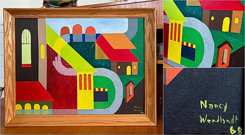 Abstract geometric painting - 1968