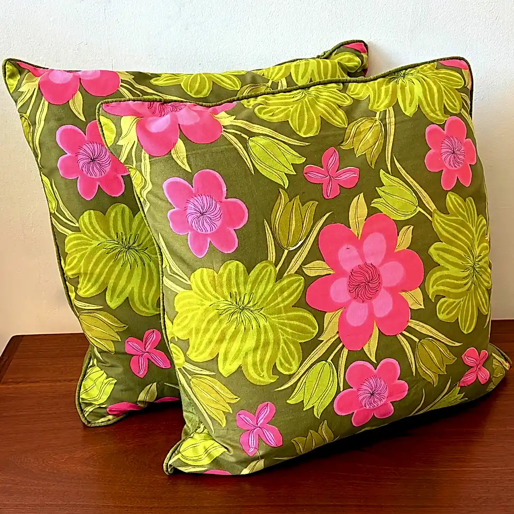 Home decor - Vera Neumann linen fabric pillows