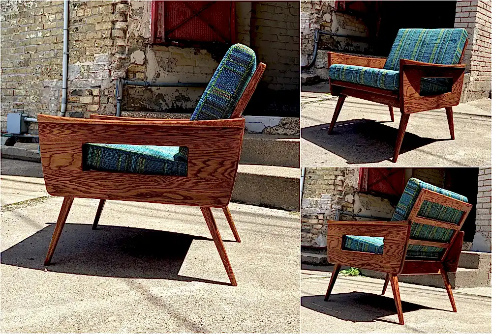 Made in Minnesota mid-century style lounge chair
