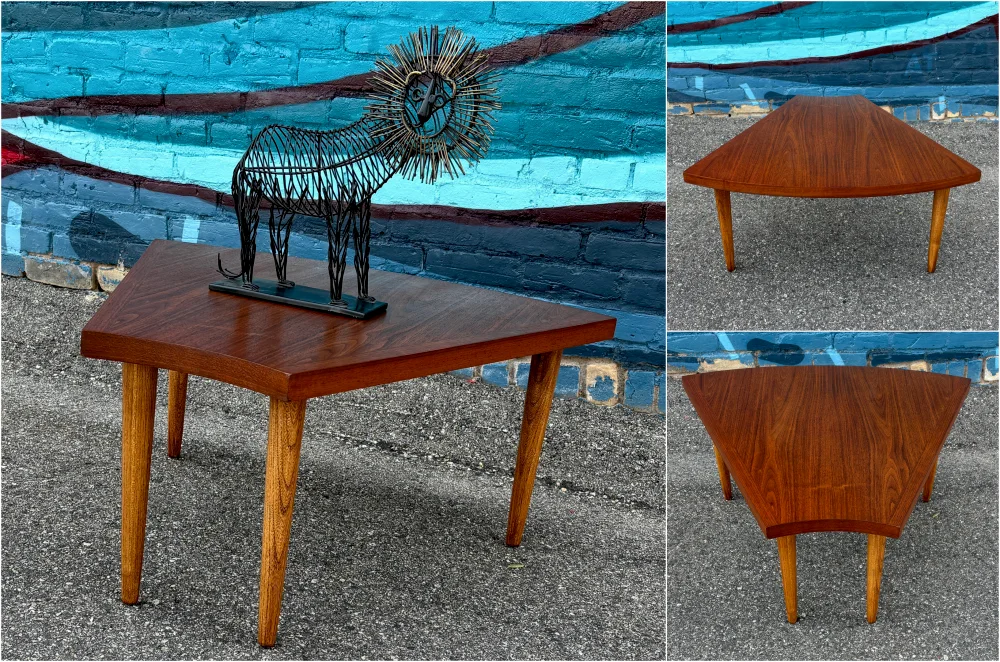 American of Martinsville wedge accent table