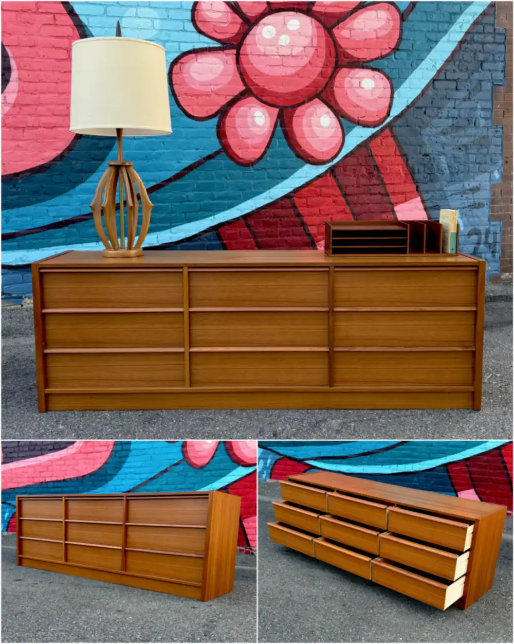 Teak 9-drawer dresser - FM-HJ - Fornem Mobelkunst - Hone and Jones LTD