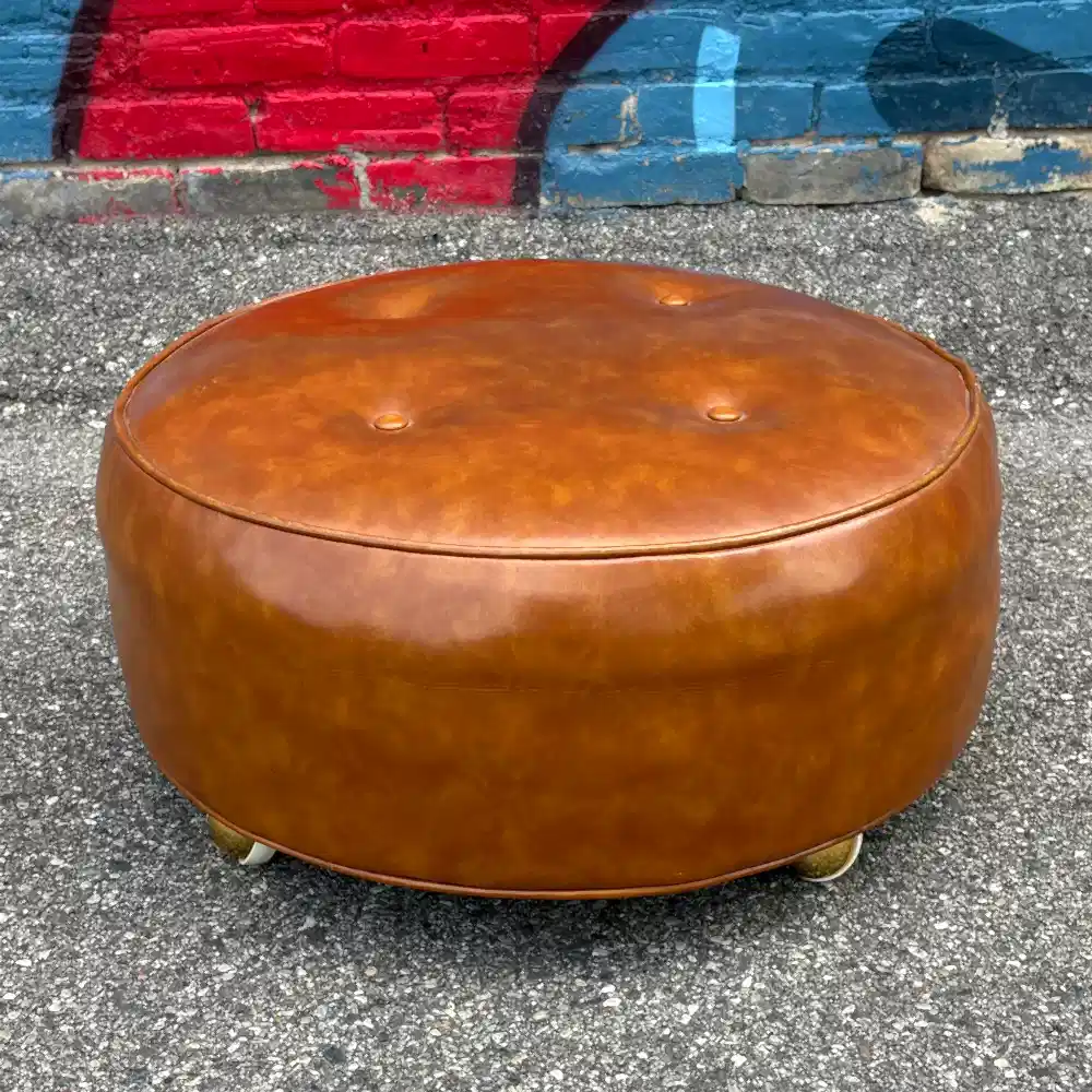 Mid-century modern round ottoman